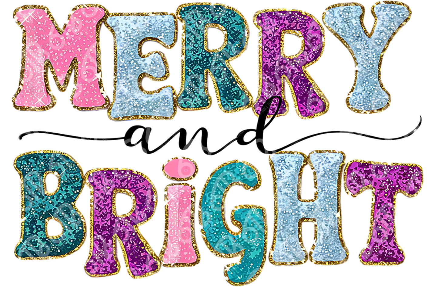 Merry and Bright DTF Transfer