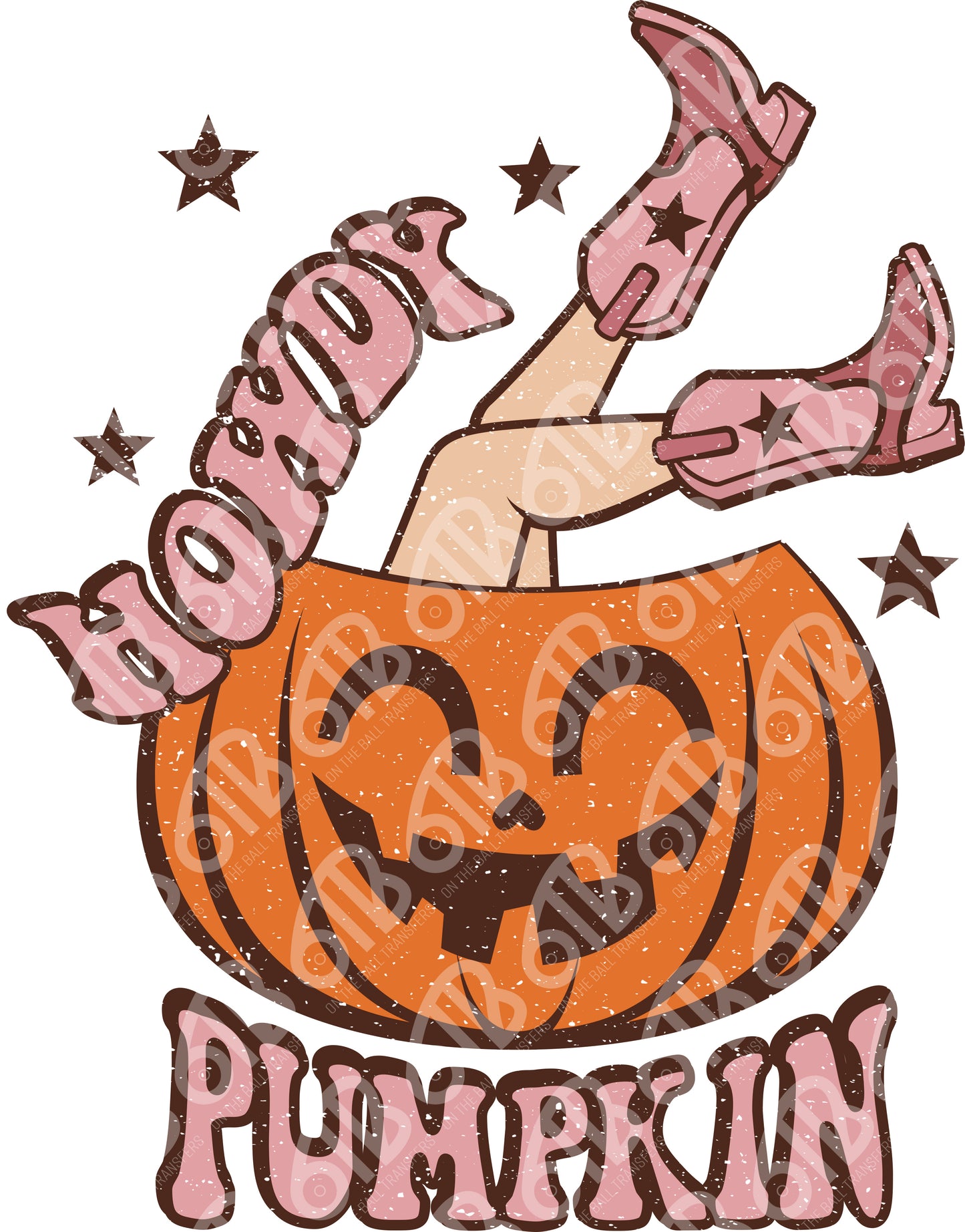 Howdy Pumpkin Cowgirl DTF Transfer