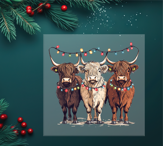 Christmas Bulls DTF Transfer