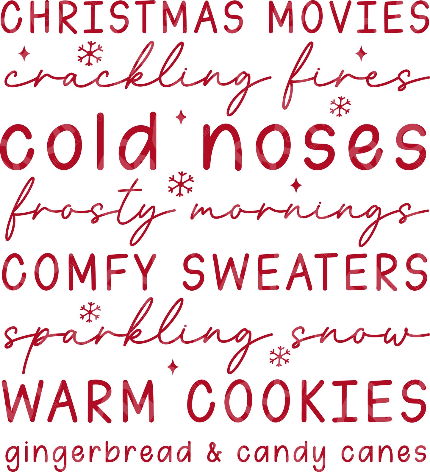 Christmas Favorites DTF Transfer