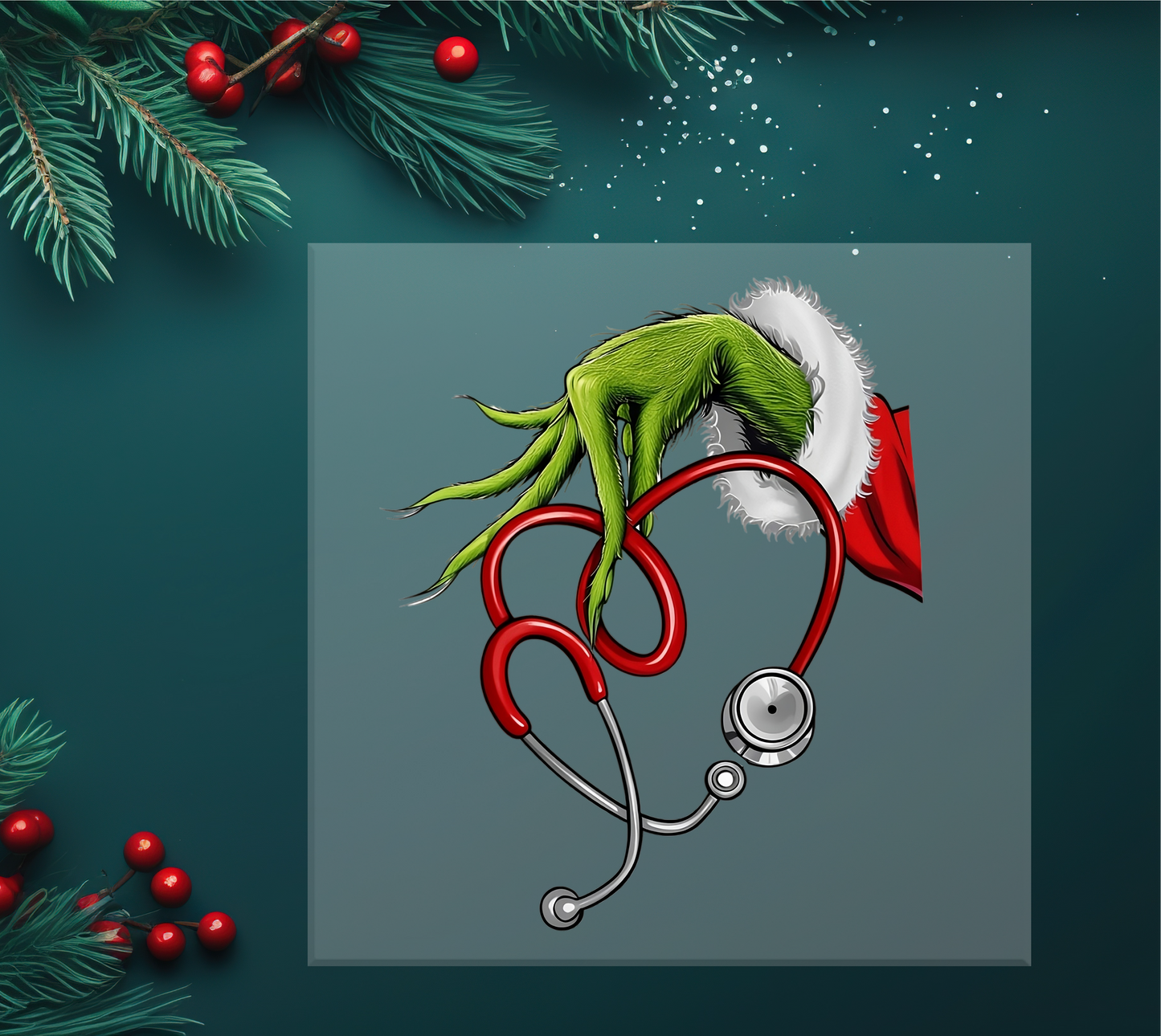 Christmas Nurse Stethoscope DTF Transfer