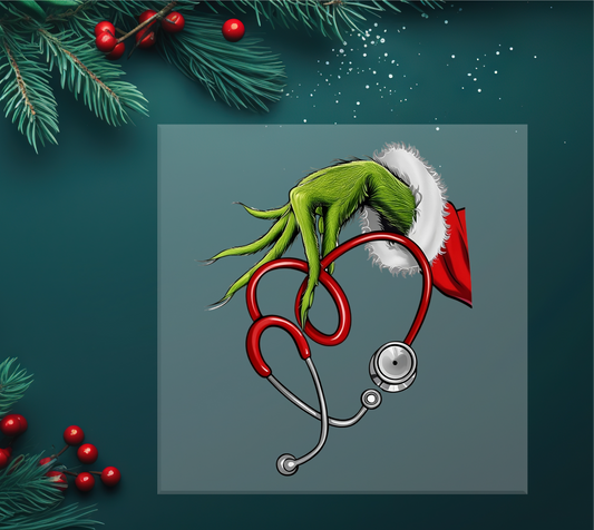 Christmas Nurse Stethoscope DTF Transfer