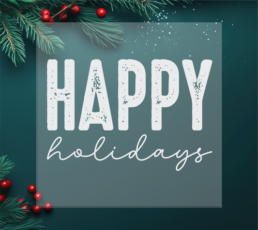Happy Holidays DTF Transfer