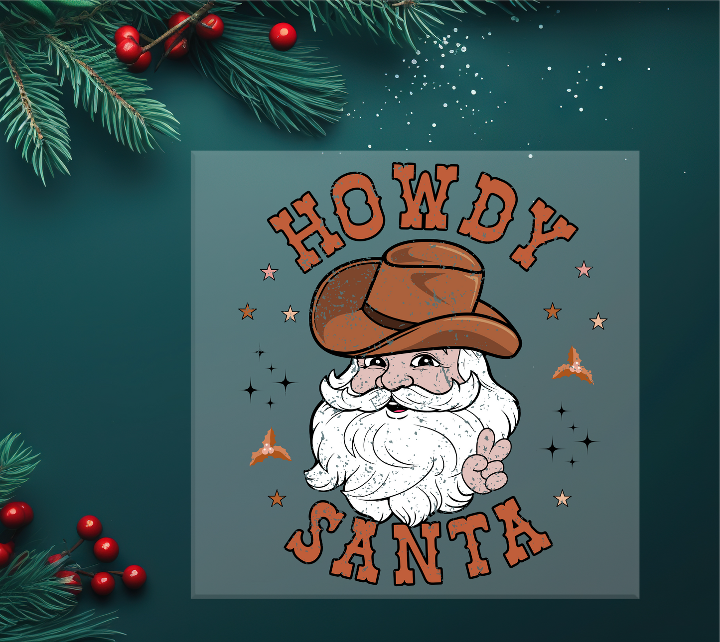 Howdy Santa DTF Transfer