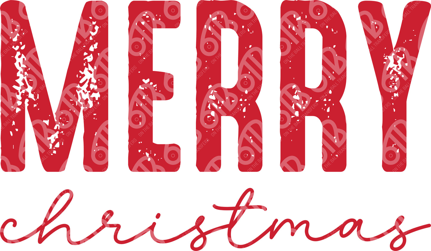 Merry Christmas DTF Transfer