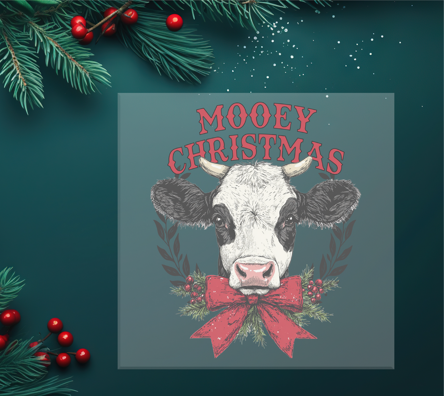 Mooey Christmas DTF Transfer