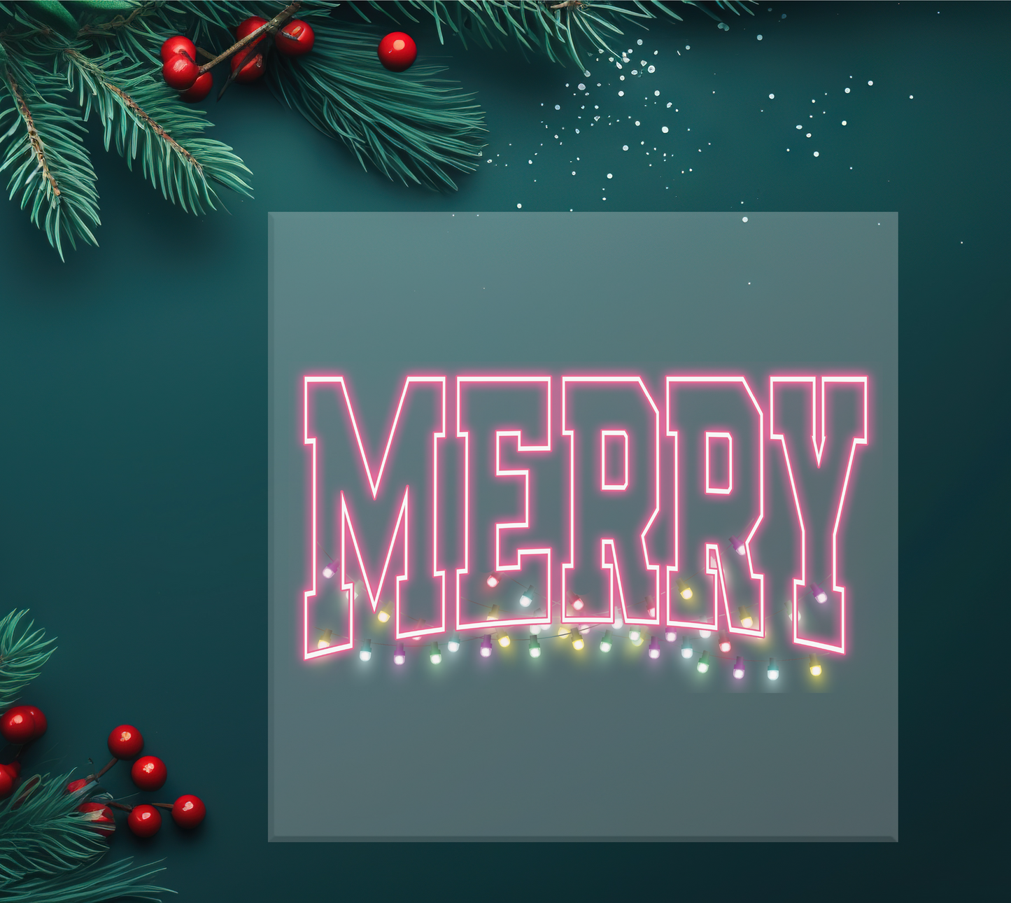 Merry Neon DTF Transfer