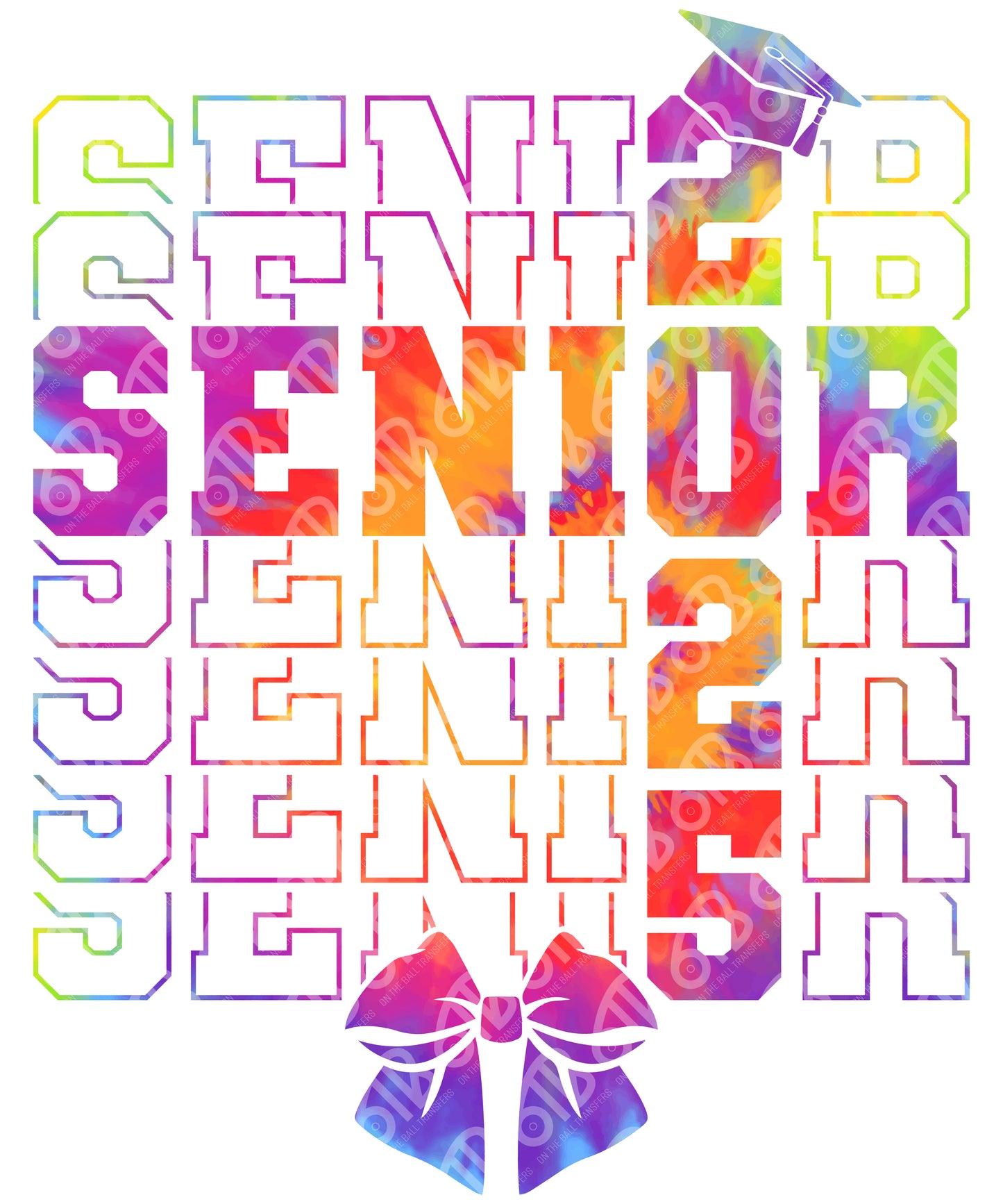 Senior Tye Dye DTF Transfer