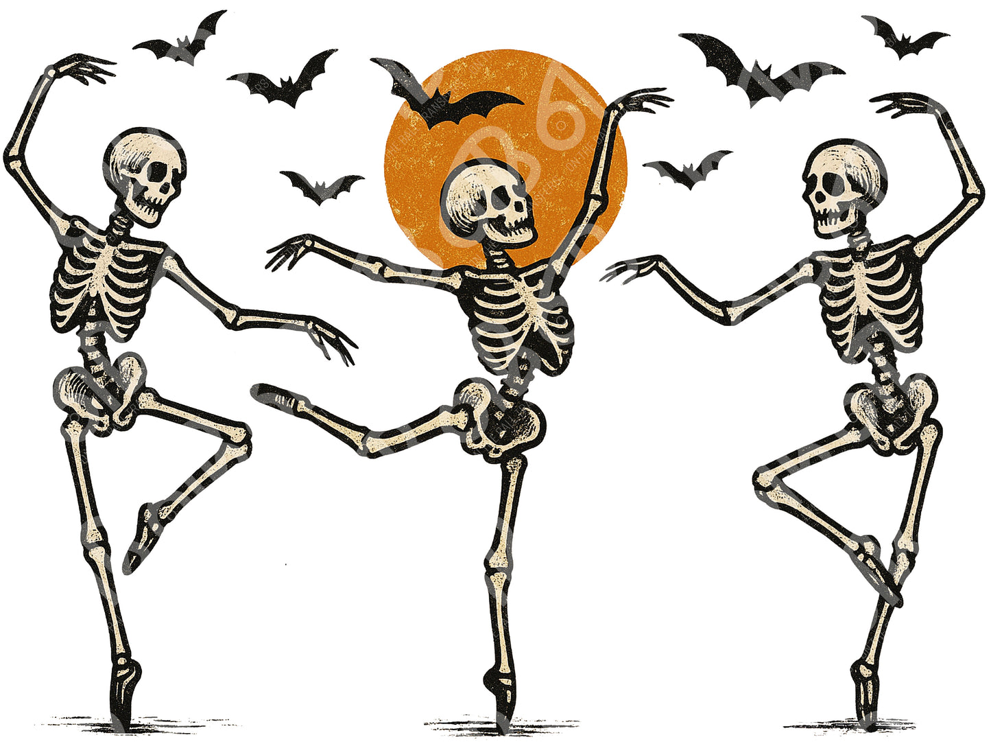 Skeleton Dance DTF Transfer