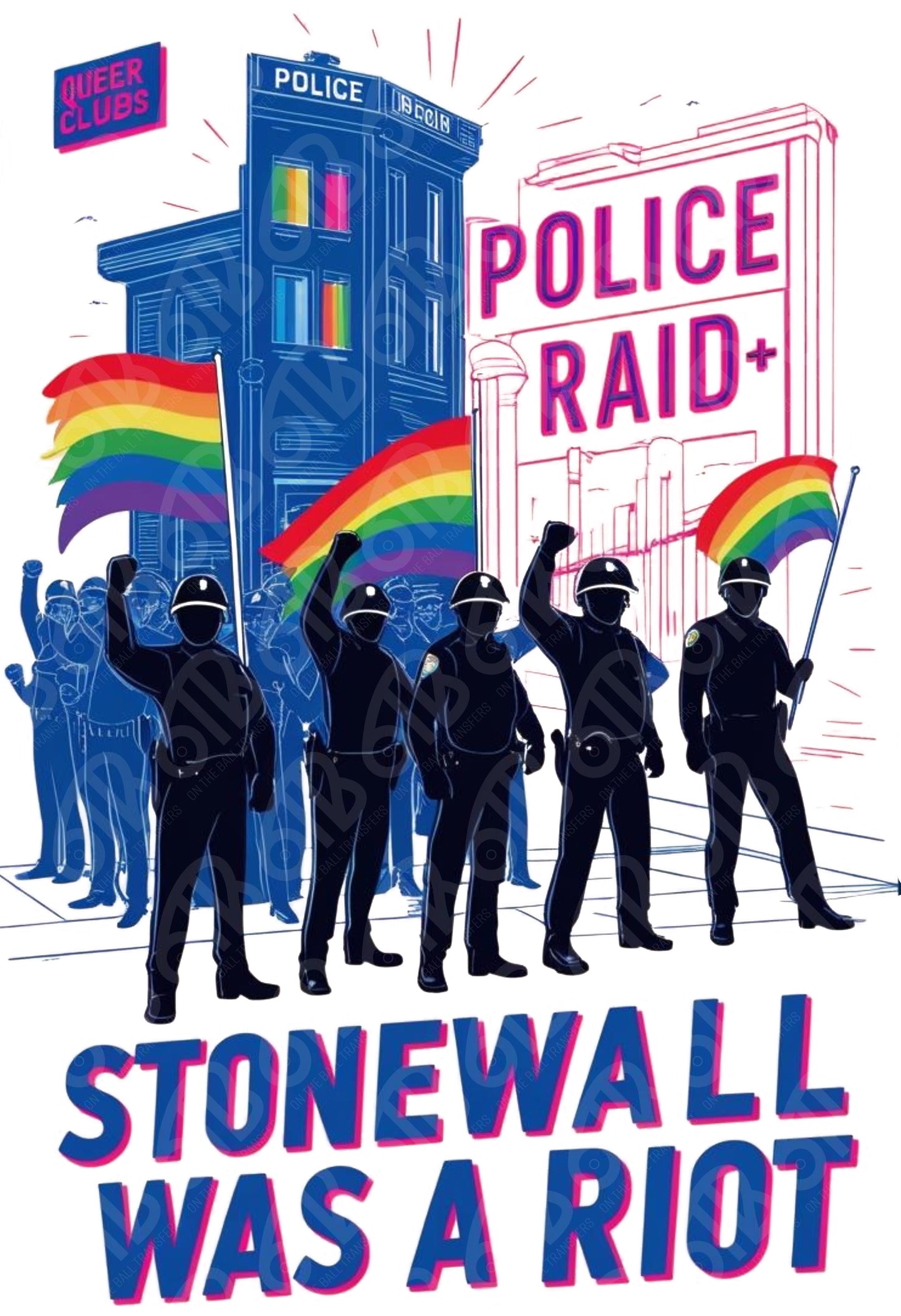 Stonewall Police Raid DTF Transfer