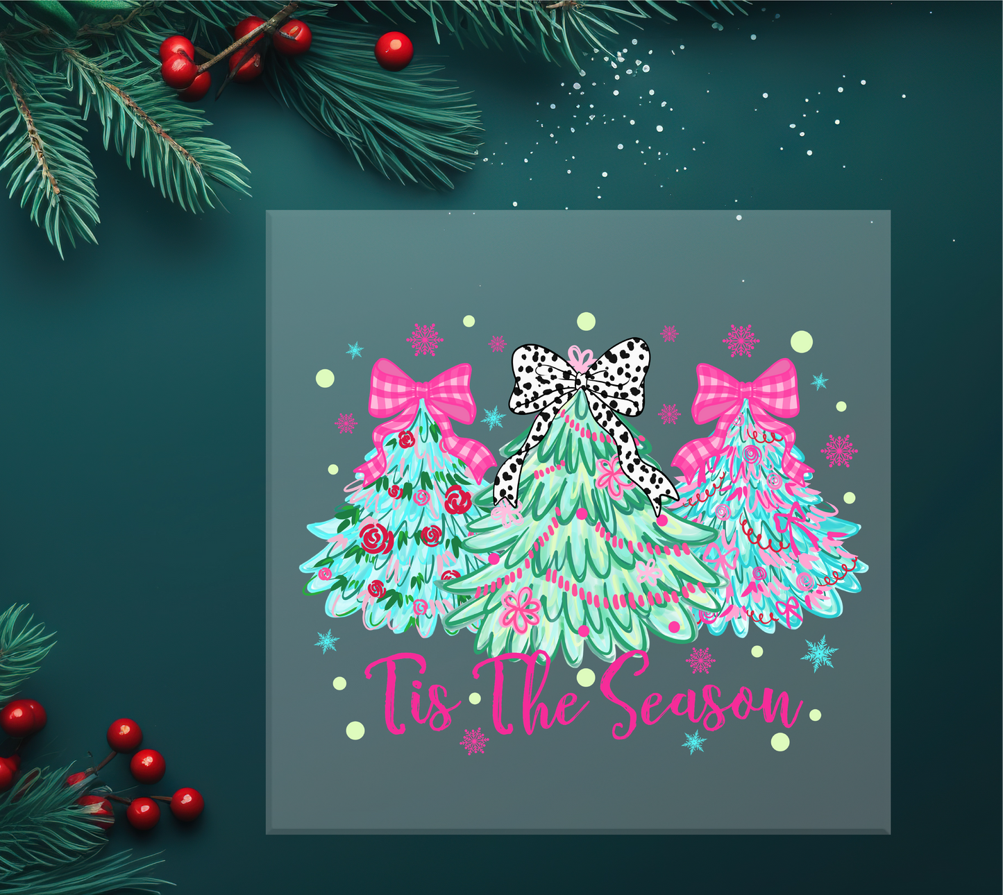 Tis The Season Cute Trees DTF Transfer