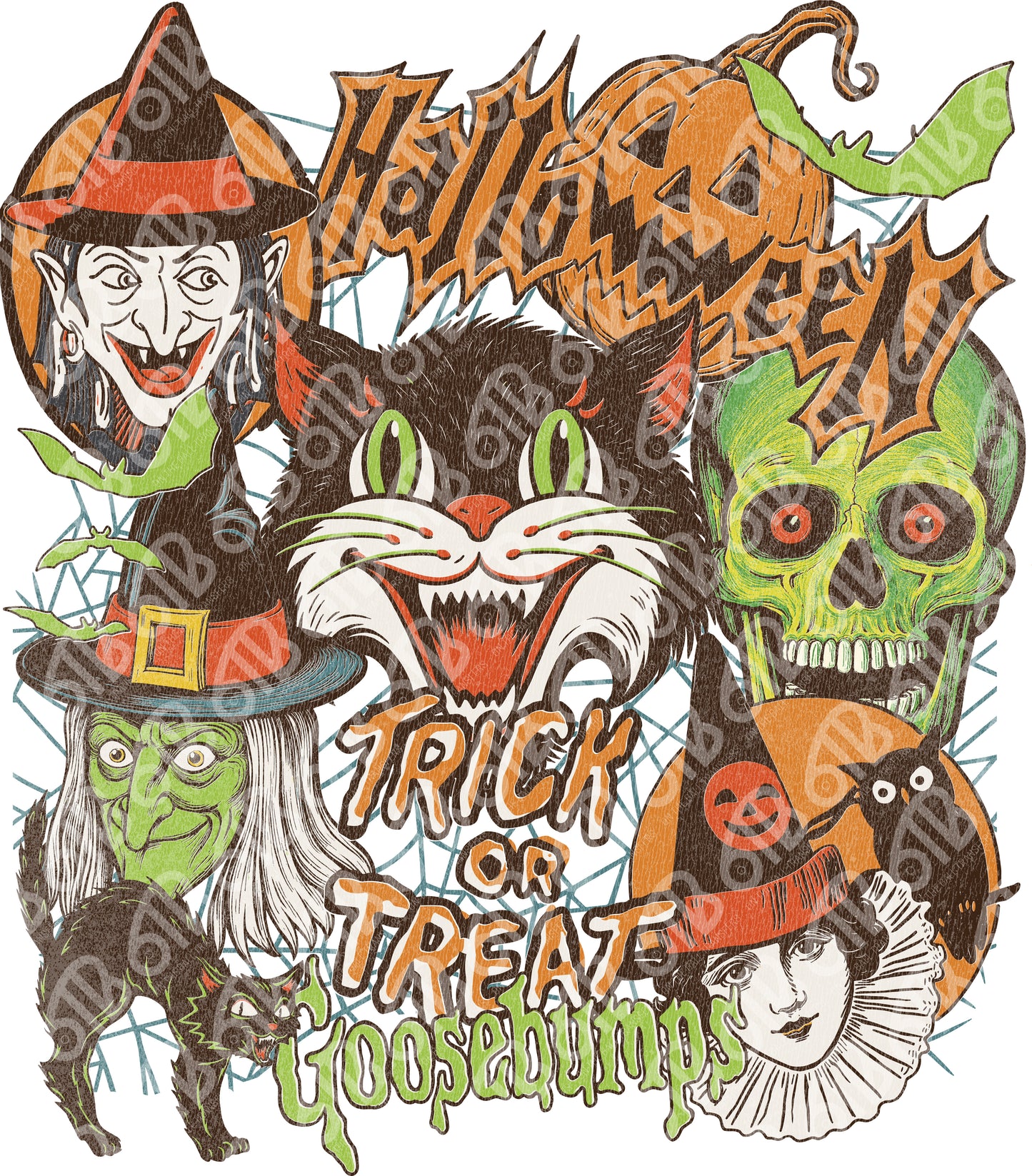 Vintage Halloween Collage DTF Transfer
