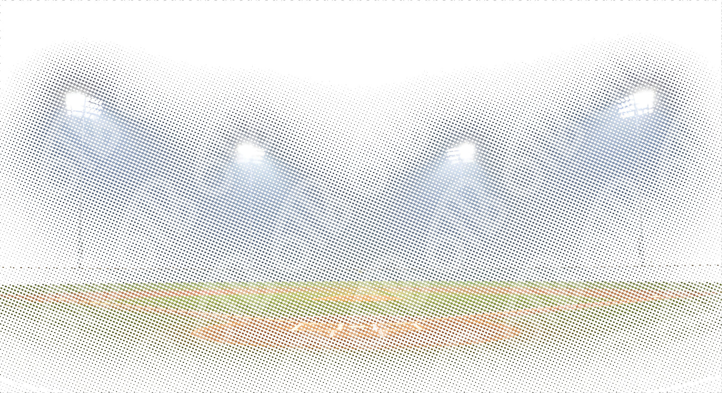 Halftone Baseball Field DTF Transfer