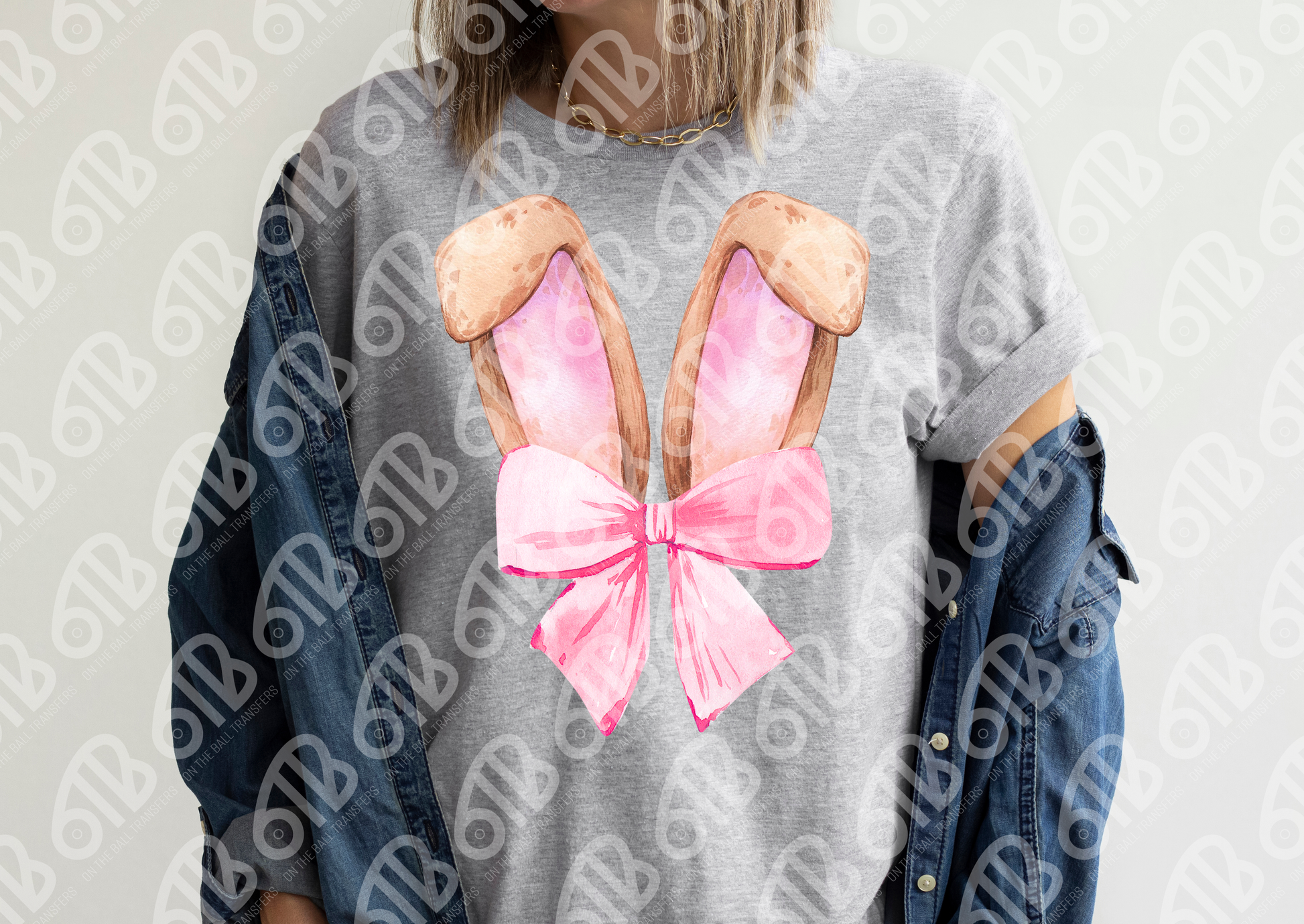 bunny coquette DTF Transfer , DTF Print , shirt mockup