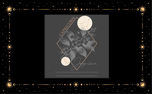 Capricorn Zodiac Flowers DTF Transfer