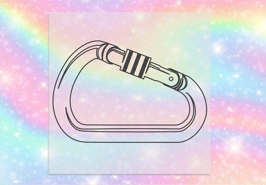 Carabiner Outline DTF Transfer