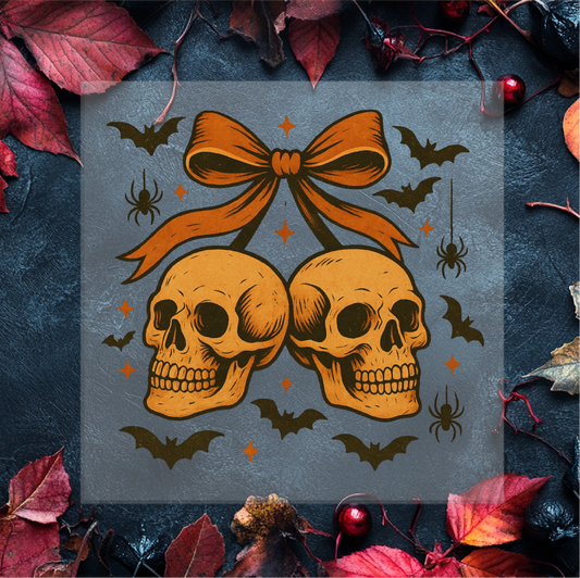 Coquette Skulls DTF Transfer