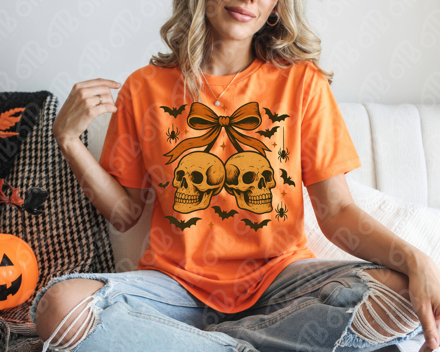 Coquette Skulls DTF Transfer