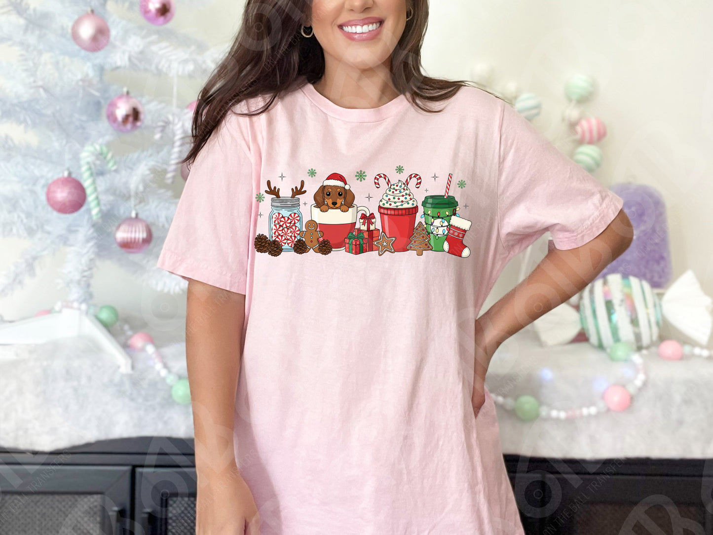 Dachshund Christmas Treats DTF Transfer
