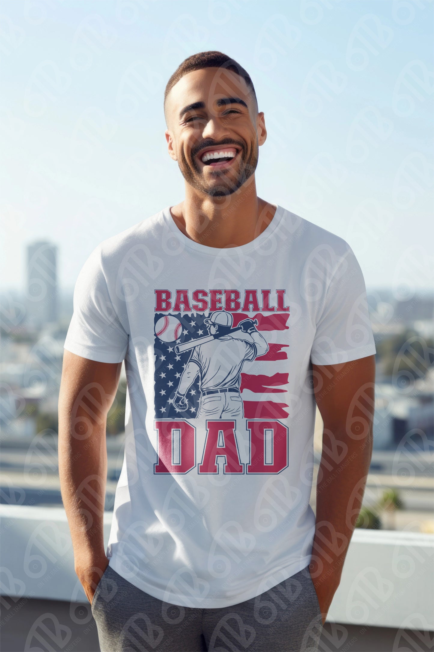 Baseball Dad Flag Sublimation Transfer