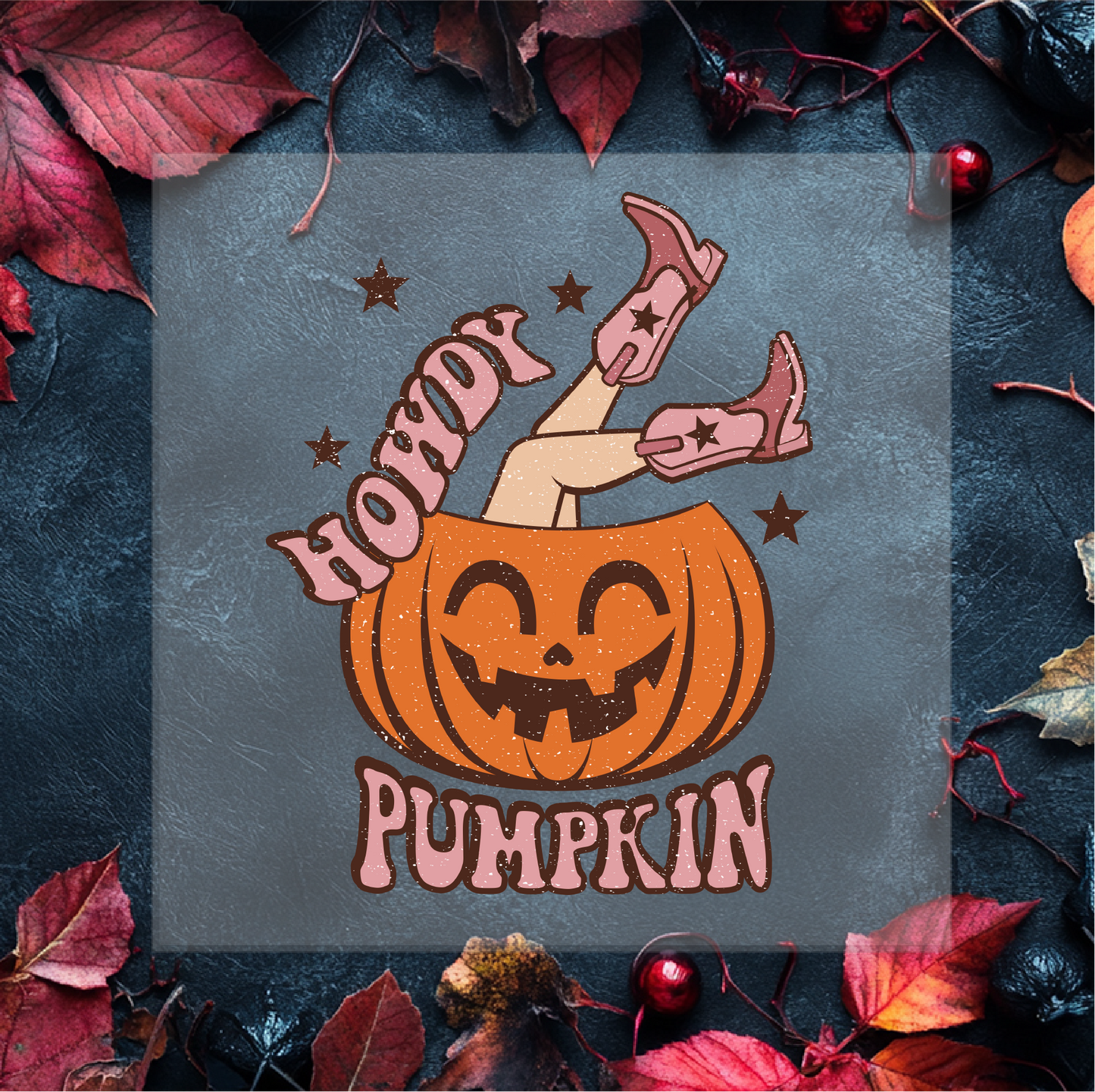 Howdy Pumpkin Cowgirl DTF Transfer