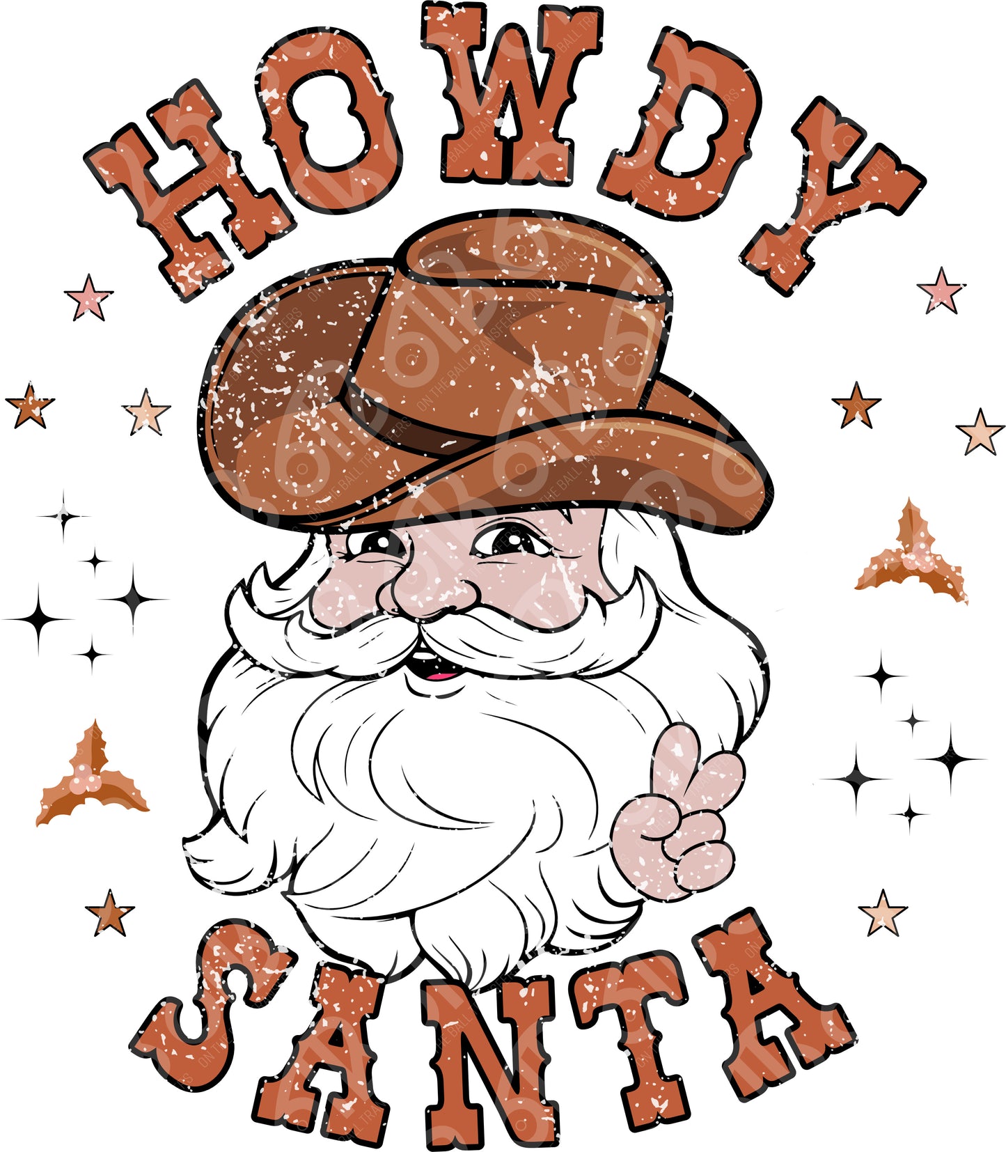 Howdy Santa DTF Transfer