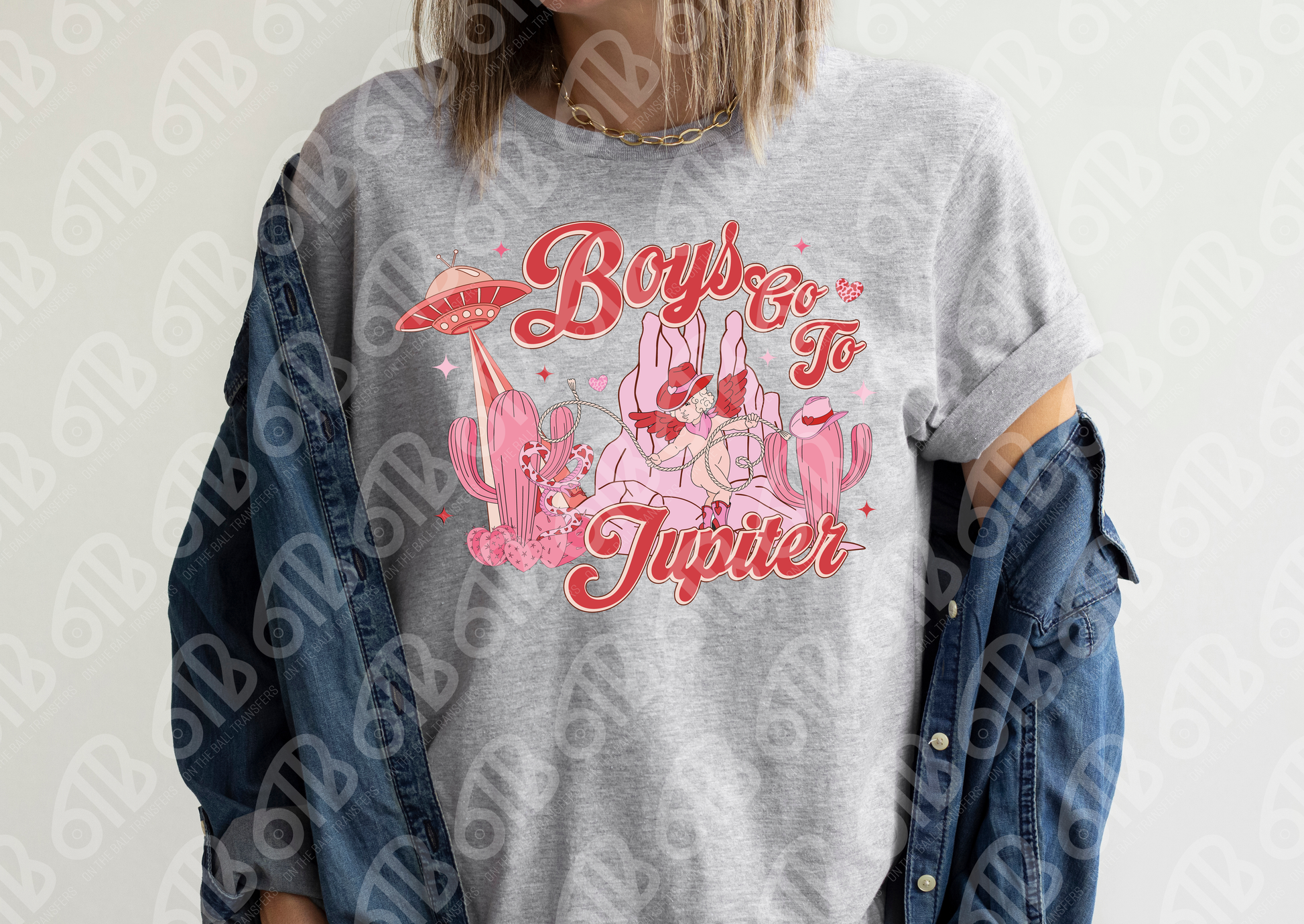 Boys Go to Jupiter DTF Transfer, DTF Print, Shirt Mockup