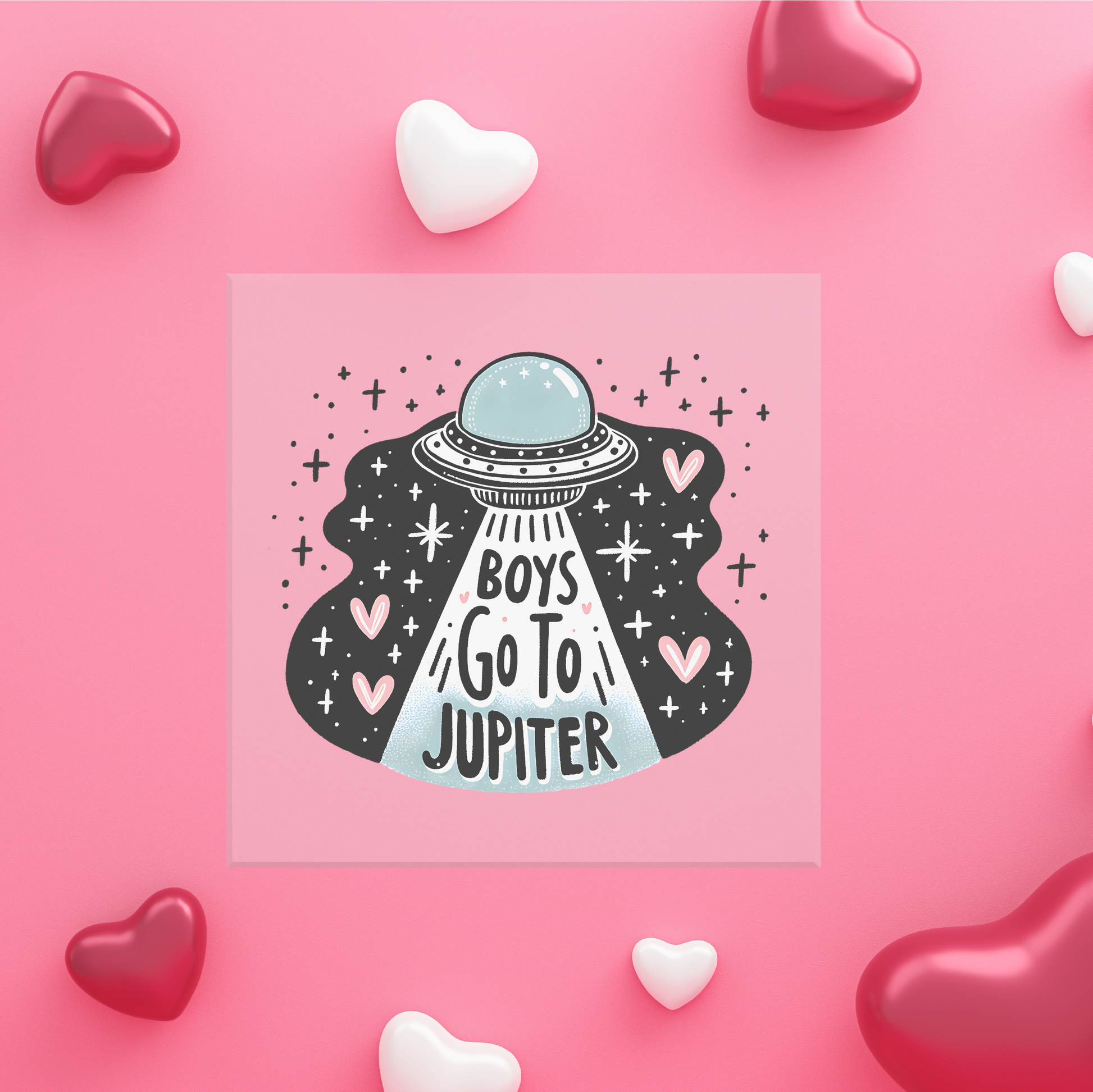 Boys go to Jupiter spaceship DTF Transfer , DTF Print , transfer mockup