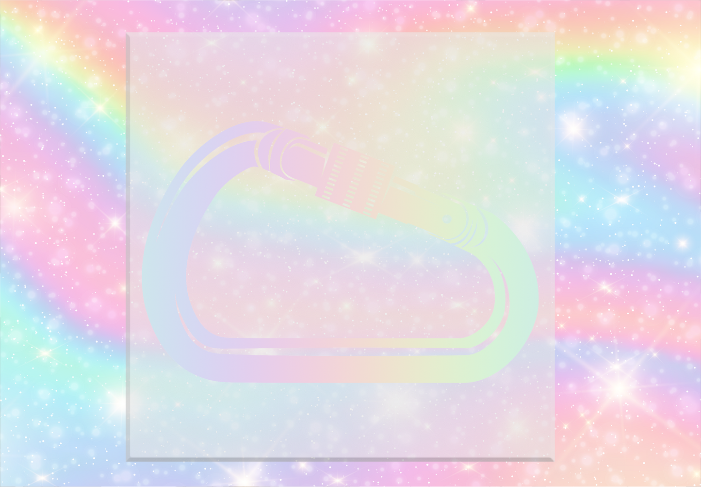 Pastel Rainbow Carabiner DTF Transfer