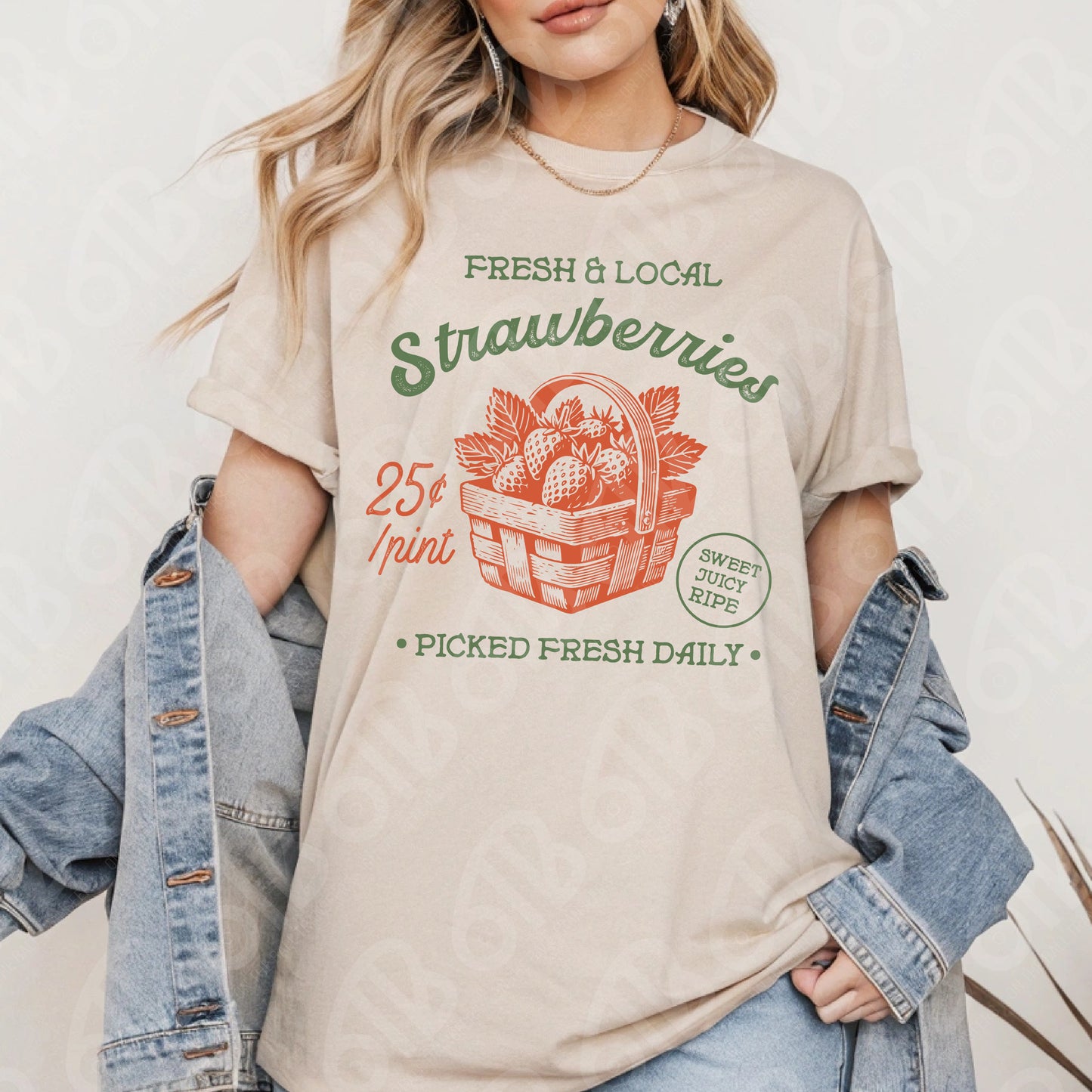 Fresh Strawberries DTF Transfer