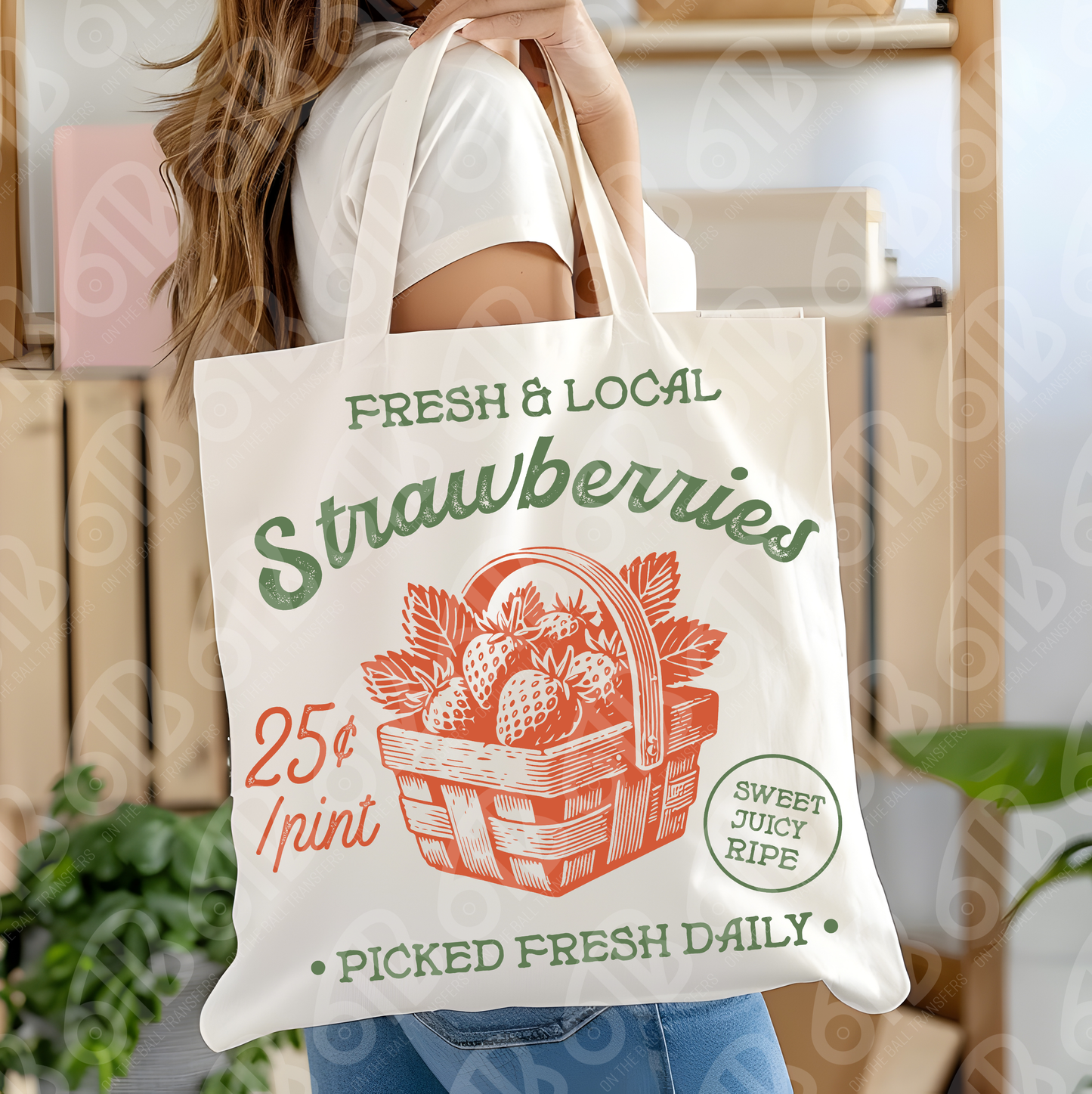 Fresh Strawberries DTF Transfer