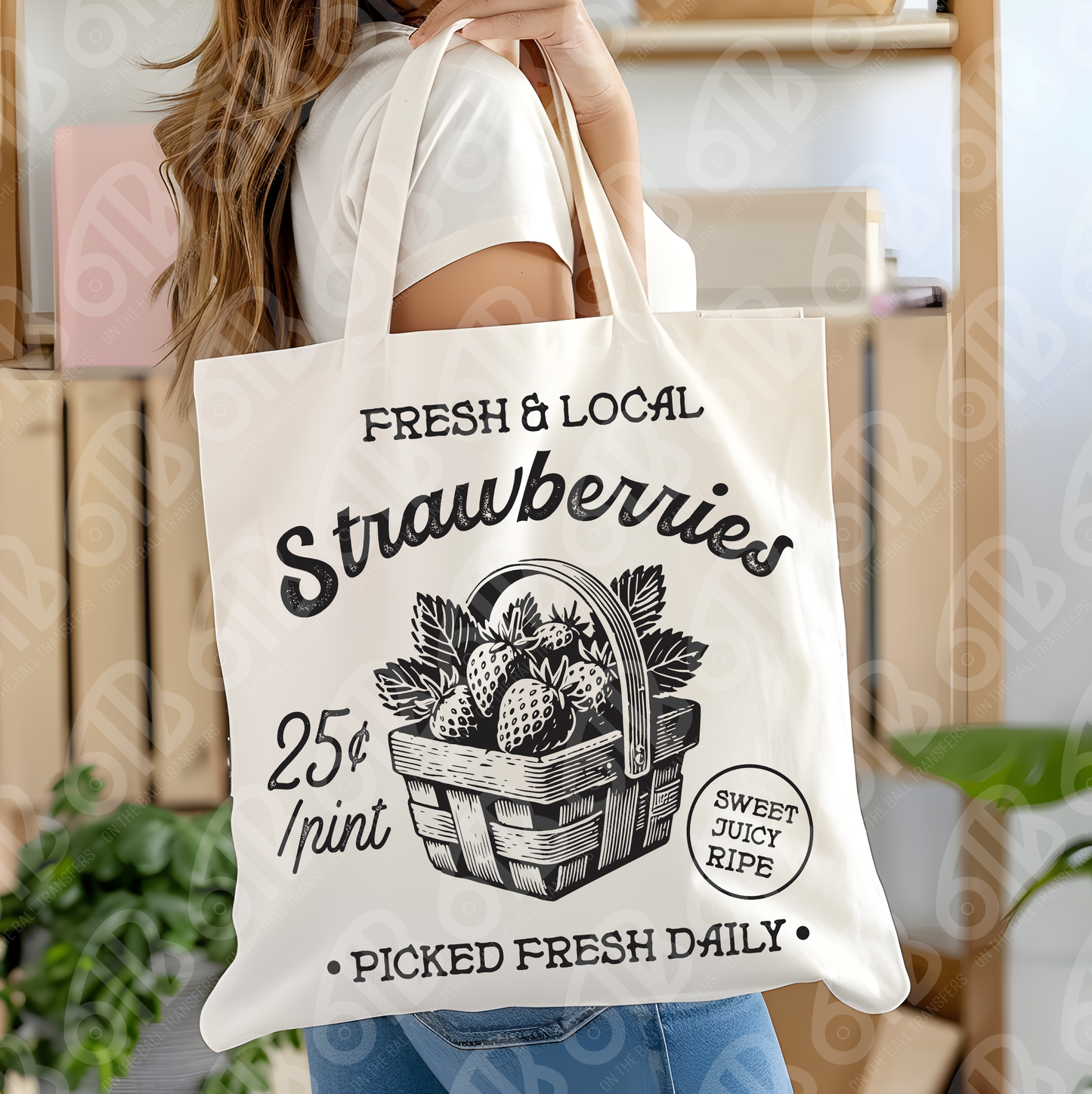 Fresh Strawberries DTF Transfer