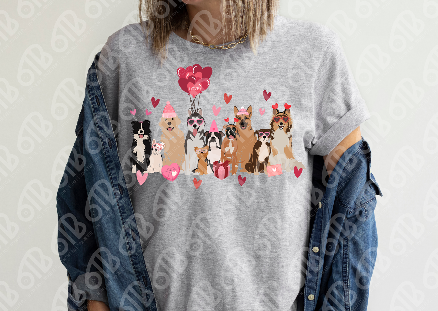 Valentine Dogs DTF Transfer