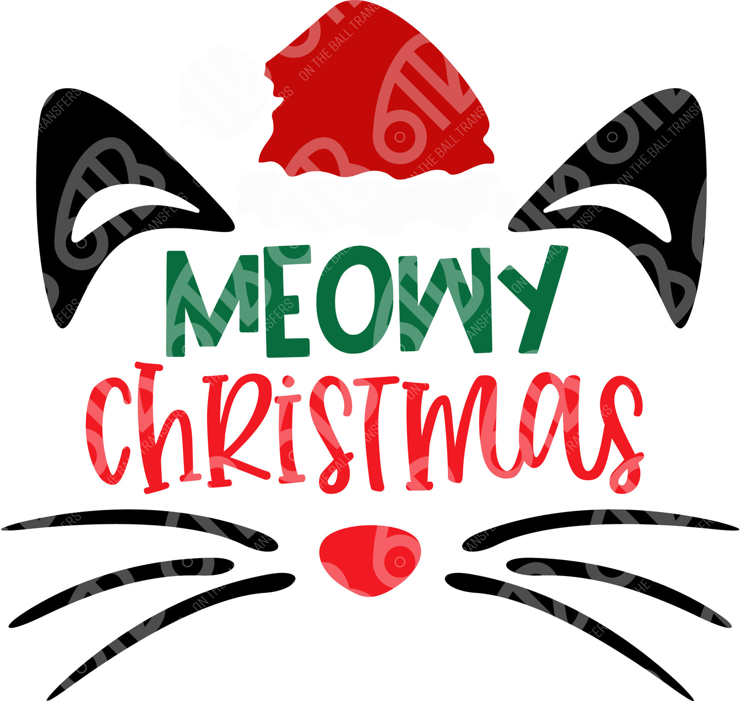 Meowy Christmas DTF Transfer
