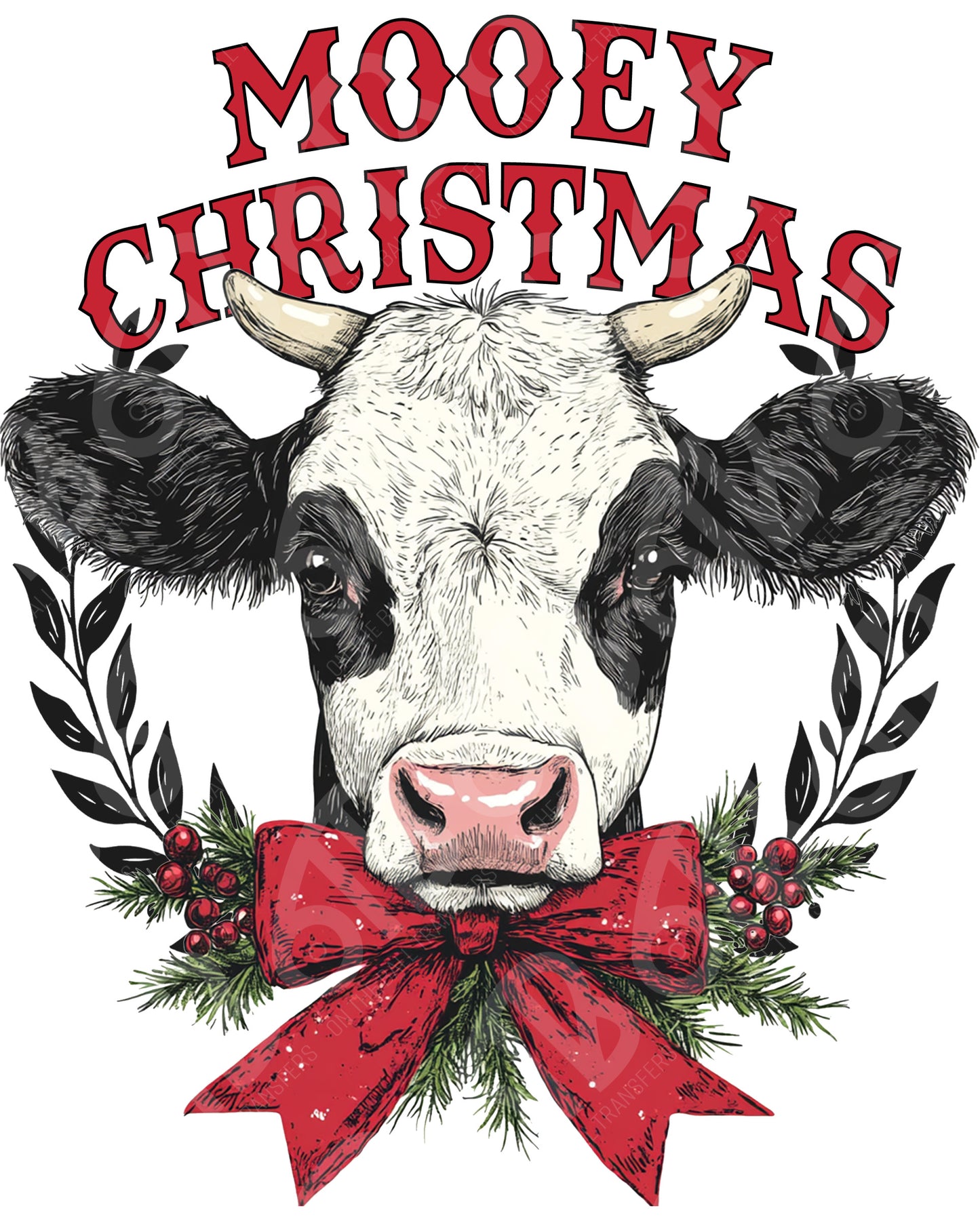 Mooey Christmas DTF Transfer