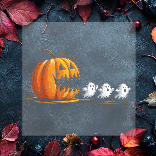 Pumpkin Pacman DTF Transfer