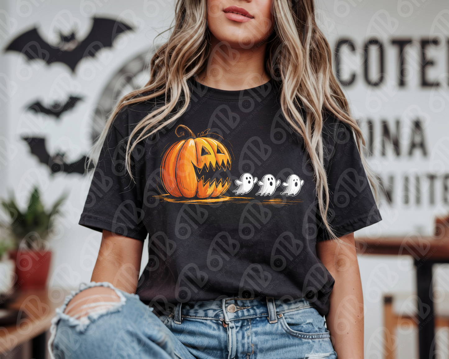 Pumpkin Pacman DTF Transfer