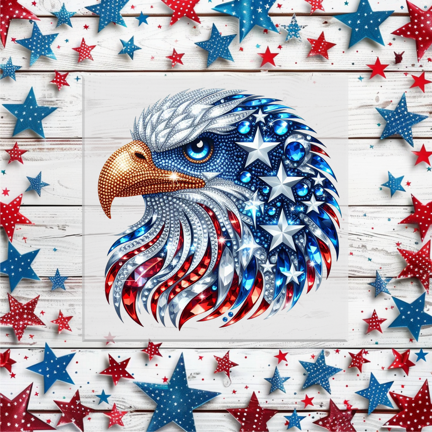 Rhinestone Eagle DTF Transfer