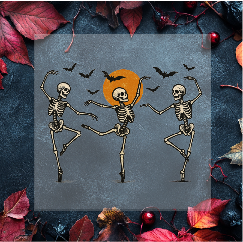 Skeleton Dance DTF Transfer
