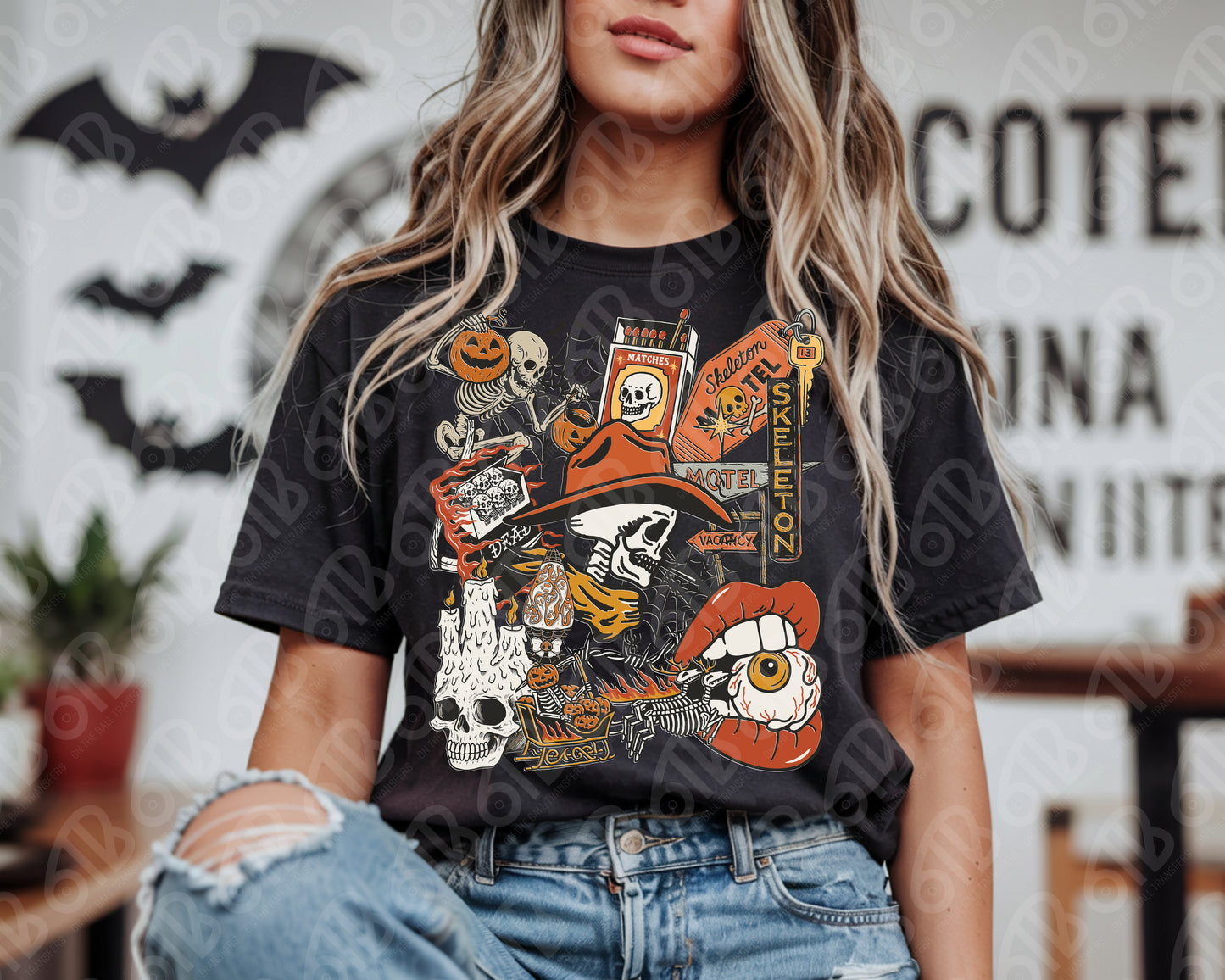 Spooky Western Collage DTF Transfer