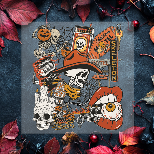 Spooky Western Collage DTF Transfer