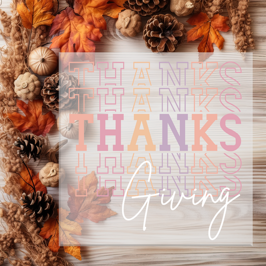 Thanksgiving Pastel DTF Transfer