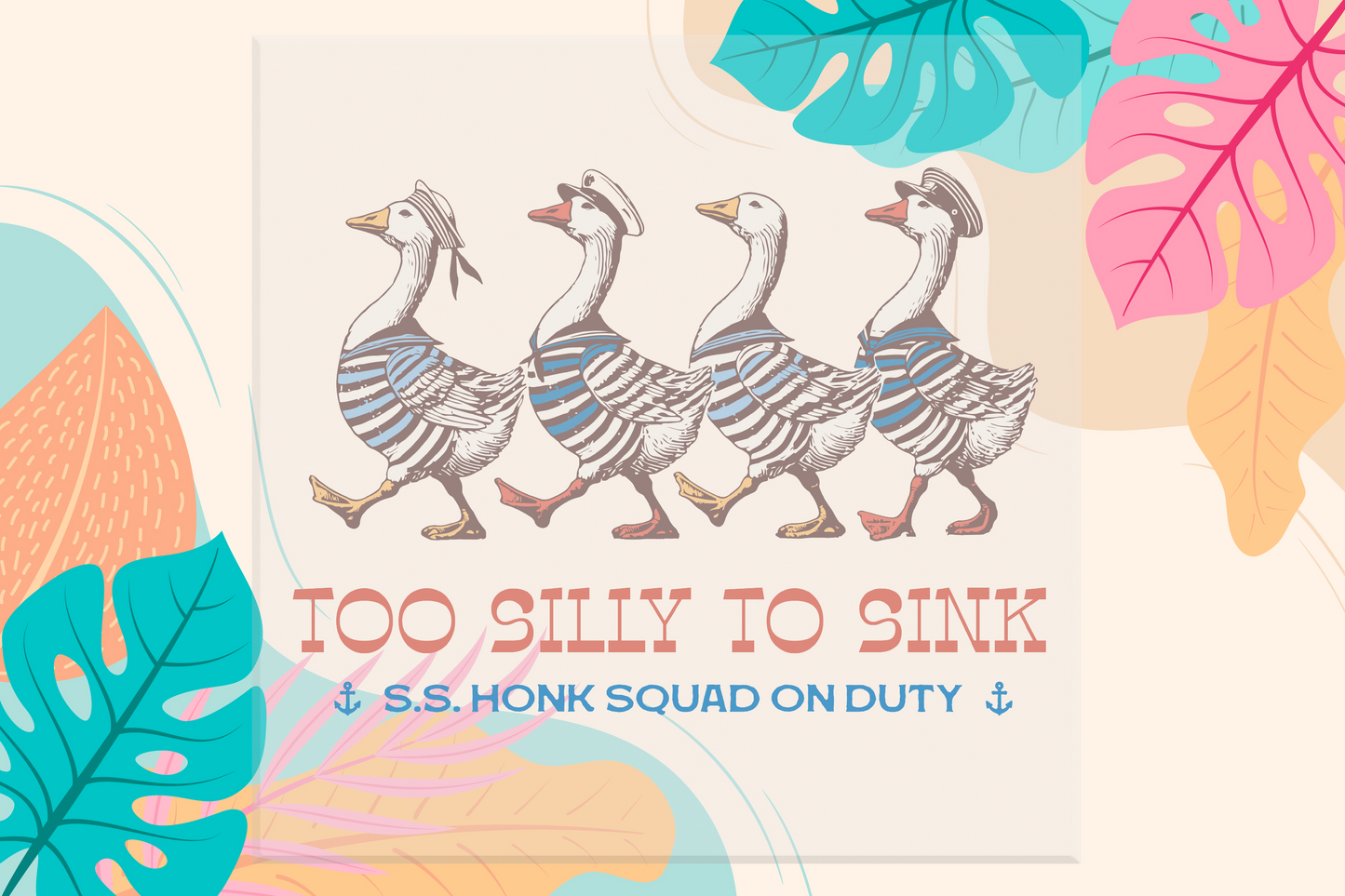 Too Silly to Sink DTF Transfer