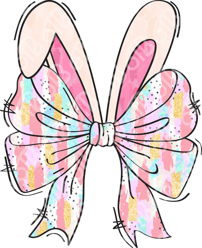 Brushstroke Bunny Ears DTF Transfer