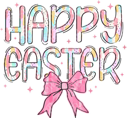 Happy Easter Brushstrokes DTF Transfer