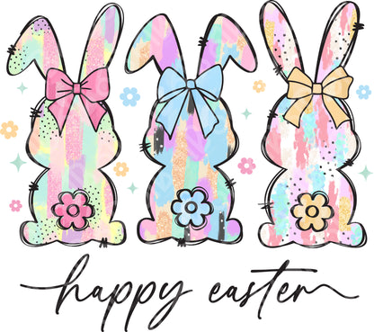 Happy Easter Bunny Trio DTF Transfer