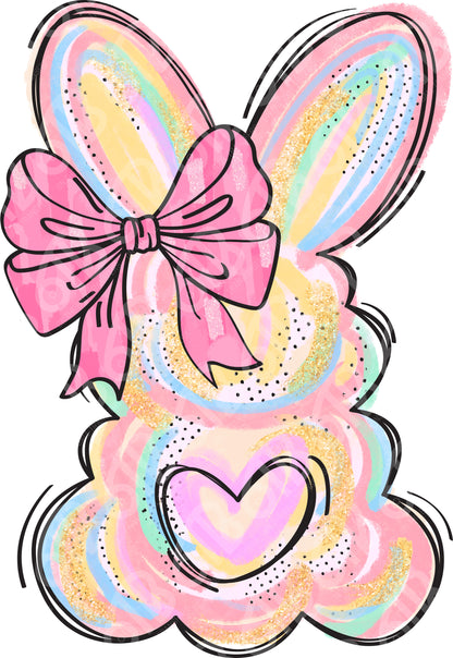 Brushstroke Bunny DTF Transfer
