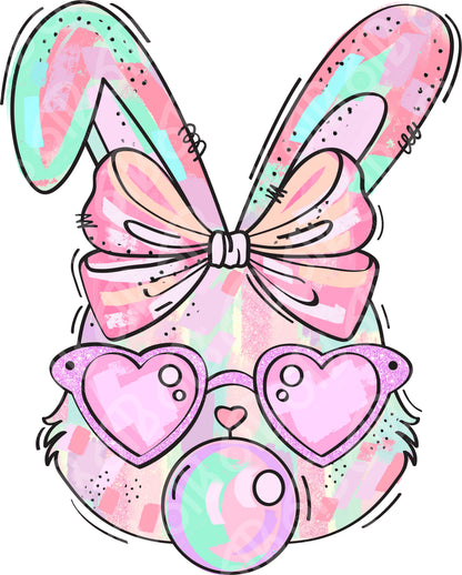 Bubblegum Easter Bunny DTF Transfer