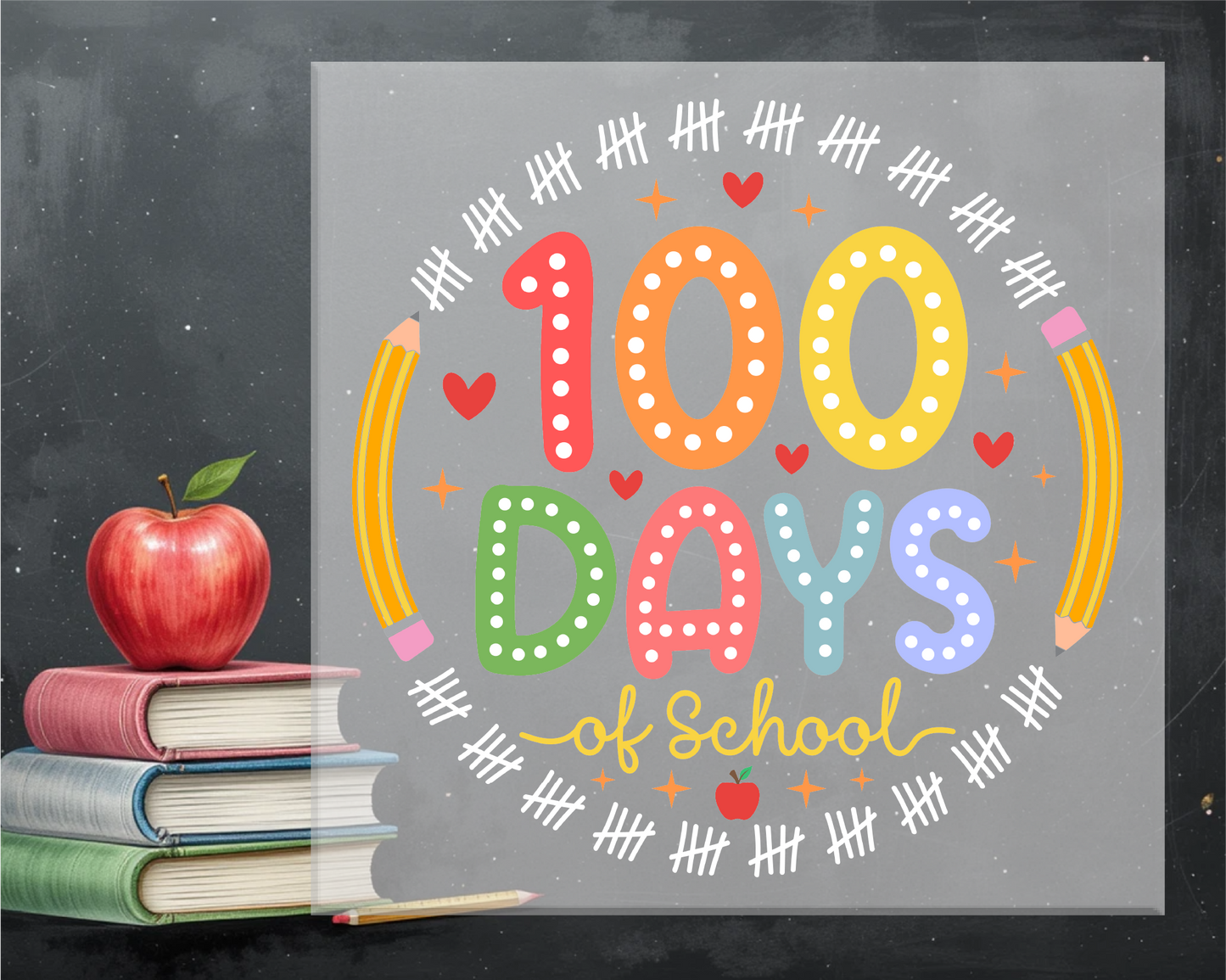 100 Days of School Countdown DTF Transfer