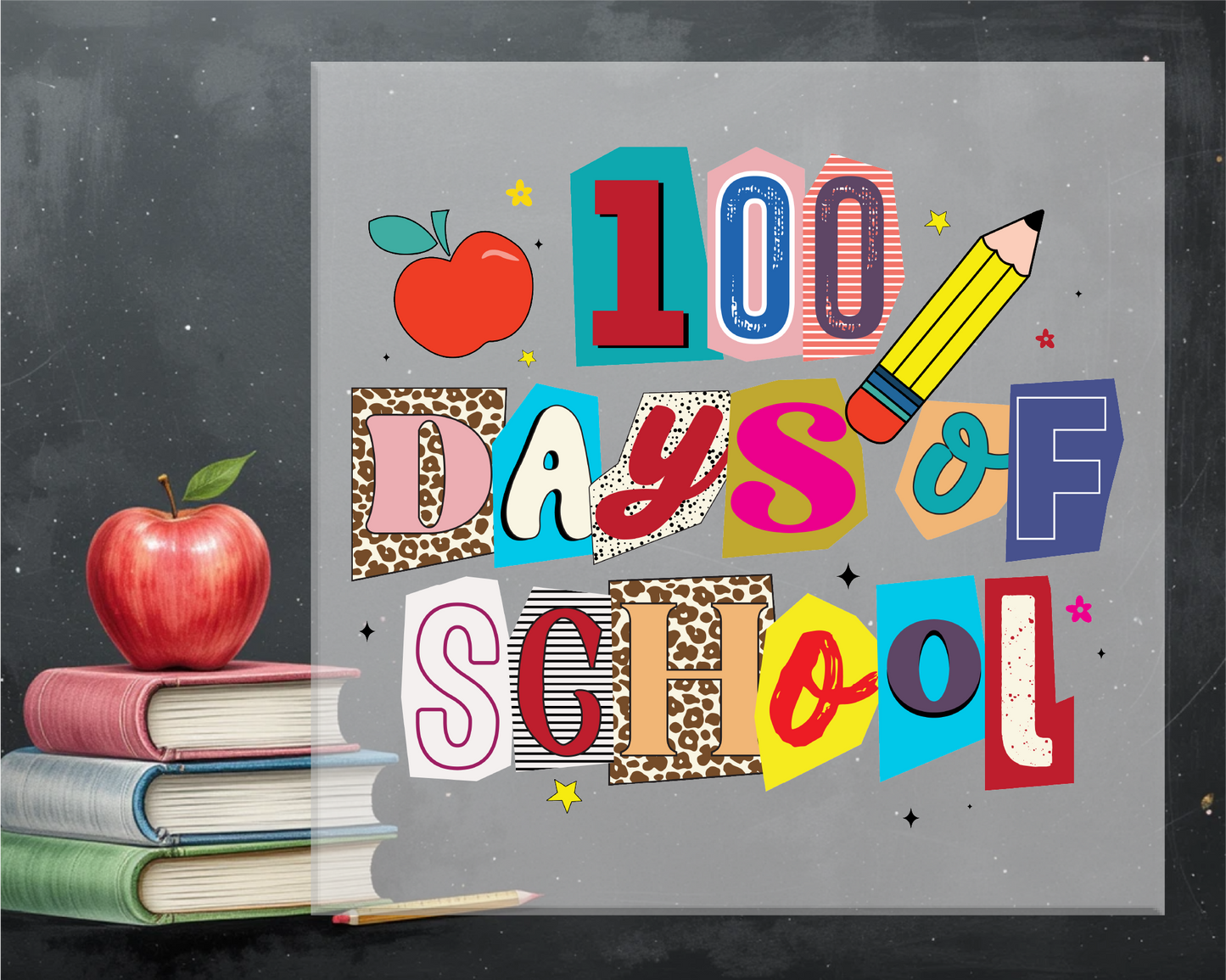 100 Days of School Collage DTF Transfer